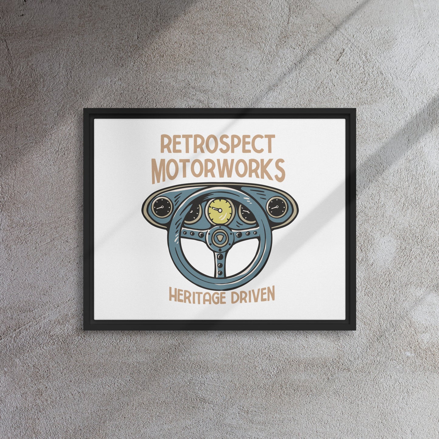 Heritage Driven Framed canvas