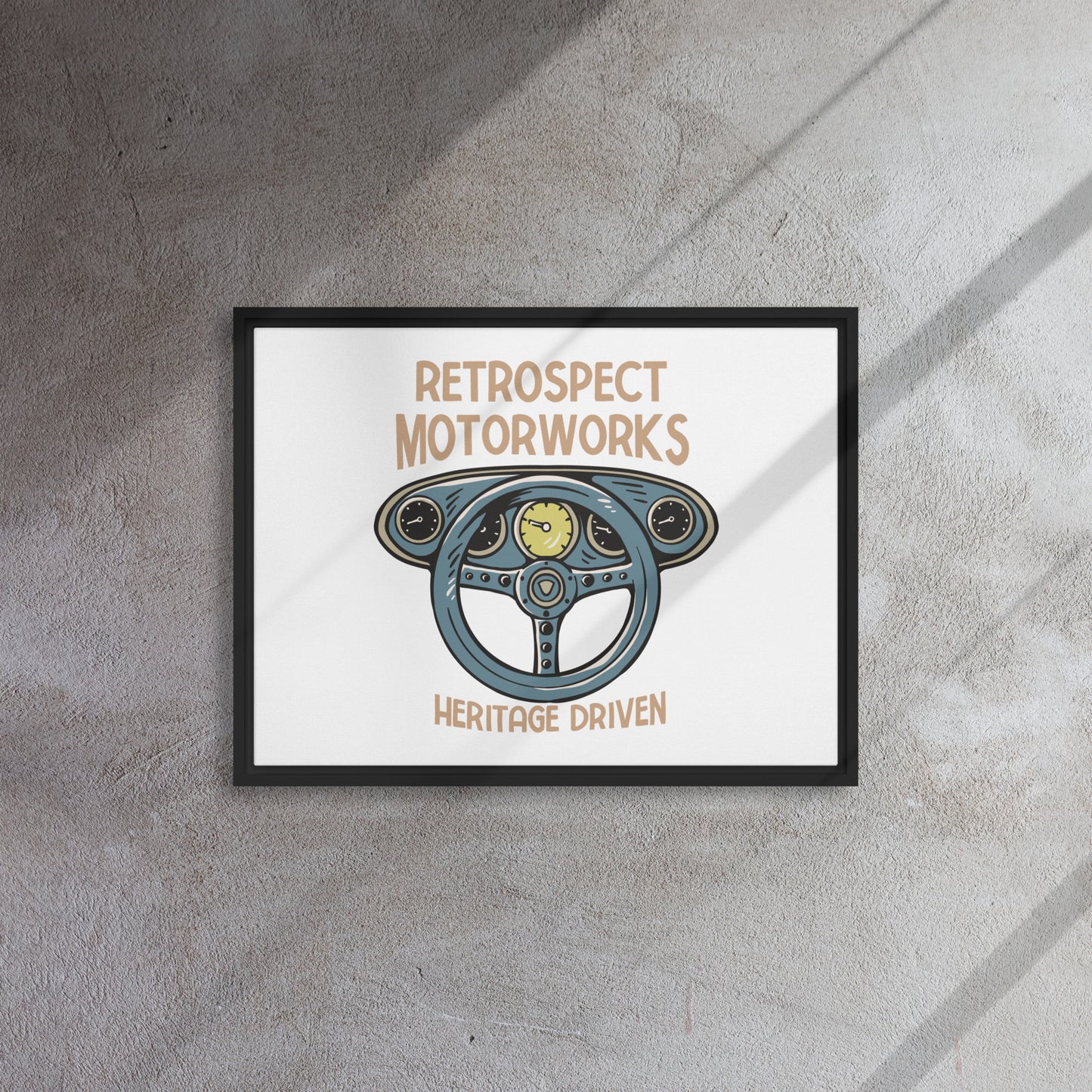 Heritage Driven Framed canvas