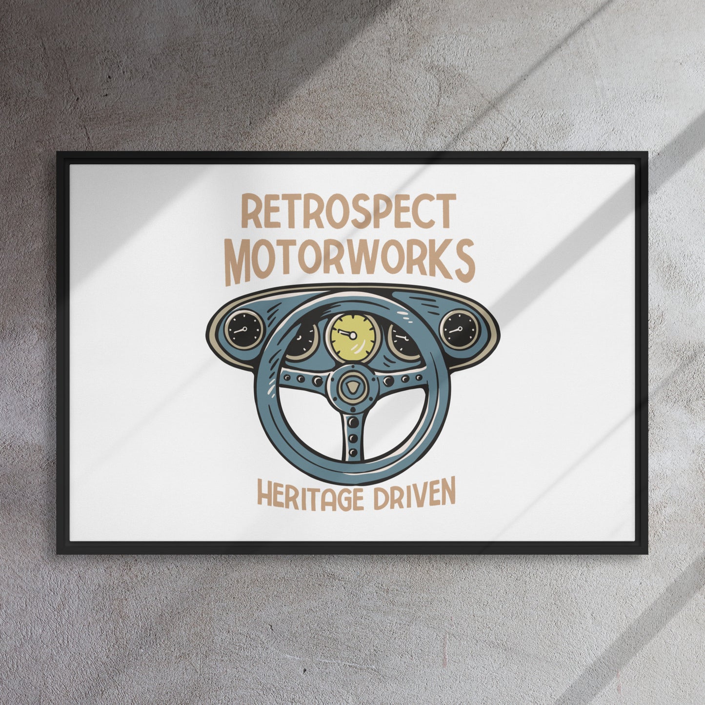 Heritage Driven Framed canvas