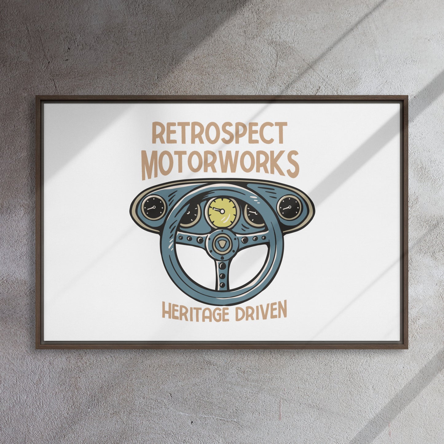 Heritage Driven Framed canvas