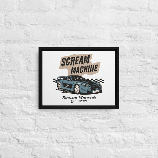 Scream Machine RX-7 Framed canvas